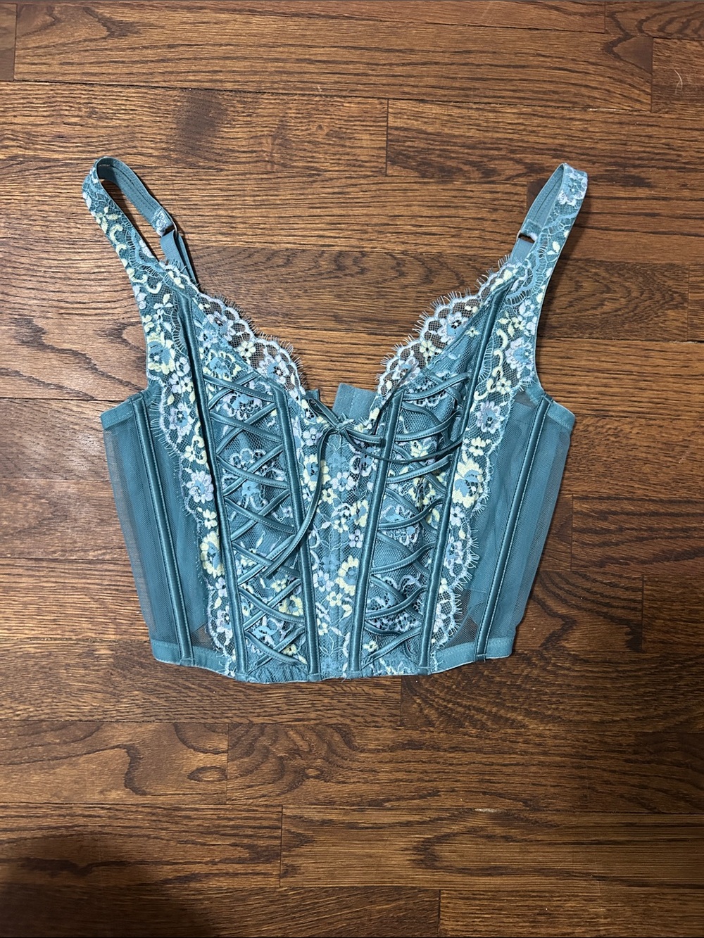 Victoria's Secret Dream Angels unlined lace-up corset top